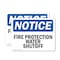 Signmission Fire Protection Water Shutoff OSHA Notice Sign, Vinyl Decal, 10in W x 7in L, 2PK OS-2PACK-NS-D-710-L-12622 - alternate 1